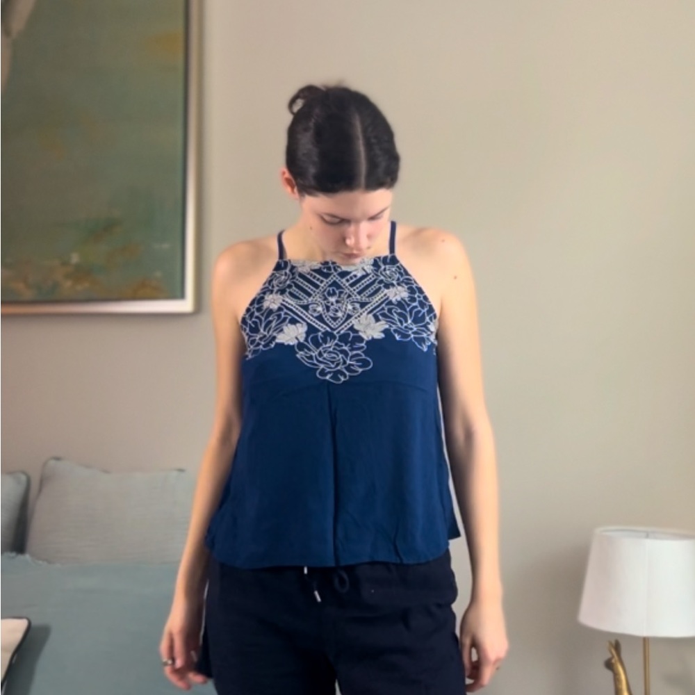 Brand Eyeshadow Size S Navy blue top